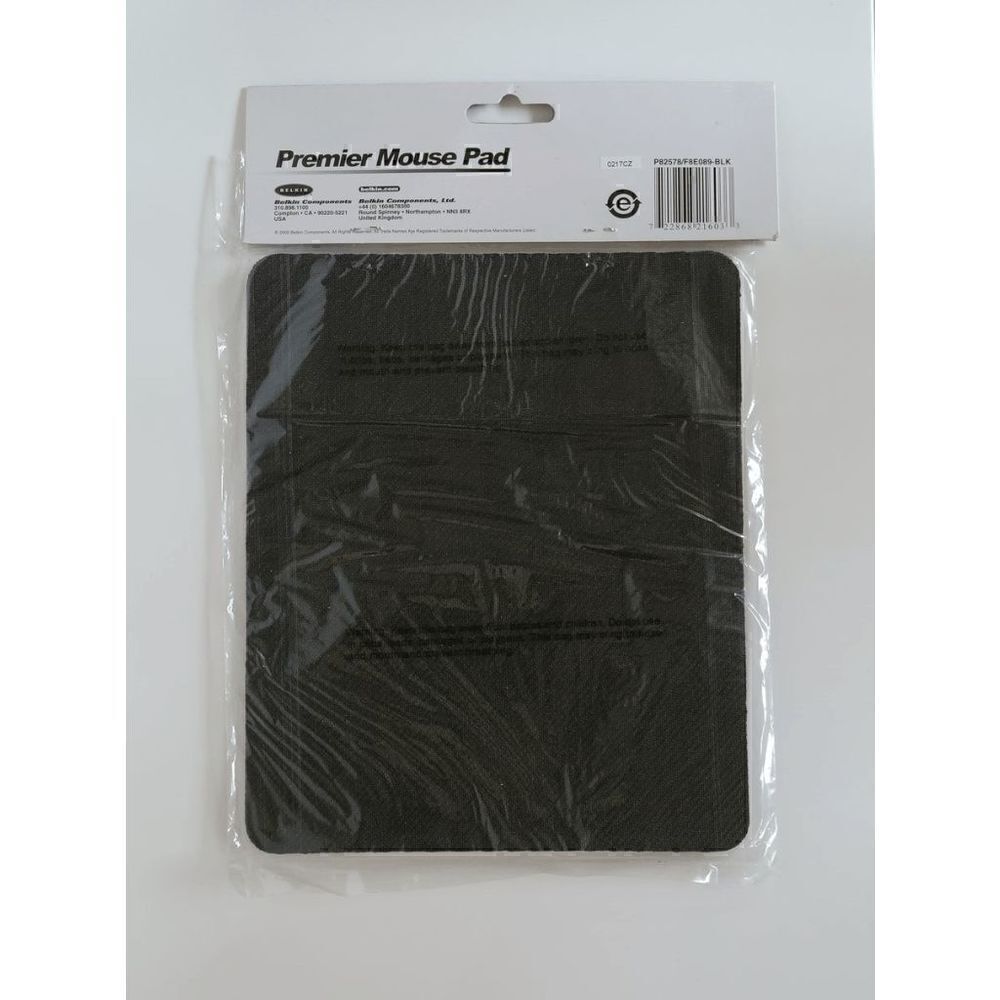 Lot of 7 Belkin F8E089 8x9 Black Mouse Pads Non slip Backing and Jersey Surface - Picture 3 of 8